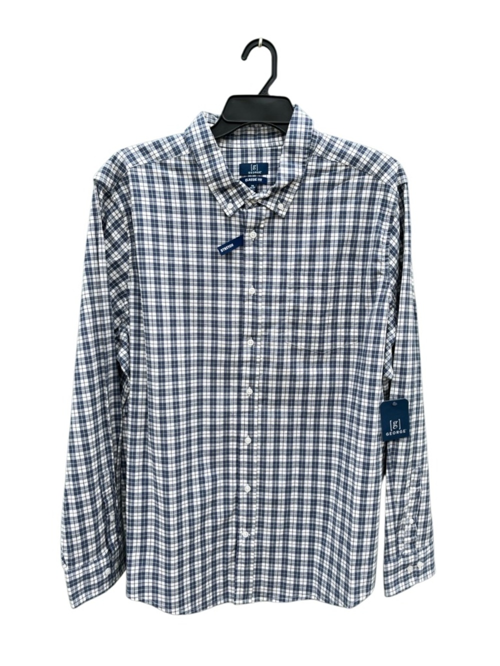 Men's Classic Fit Poplin Long Sleeve Shirt Size 2XL